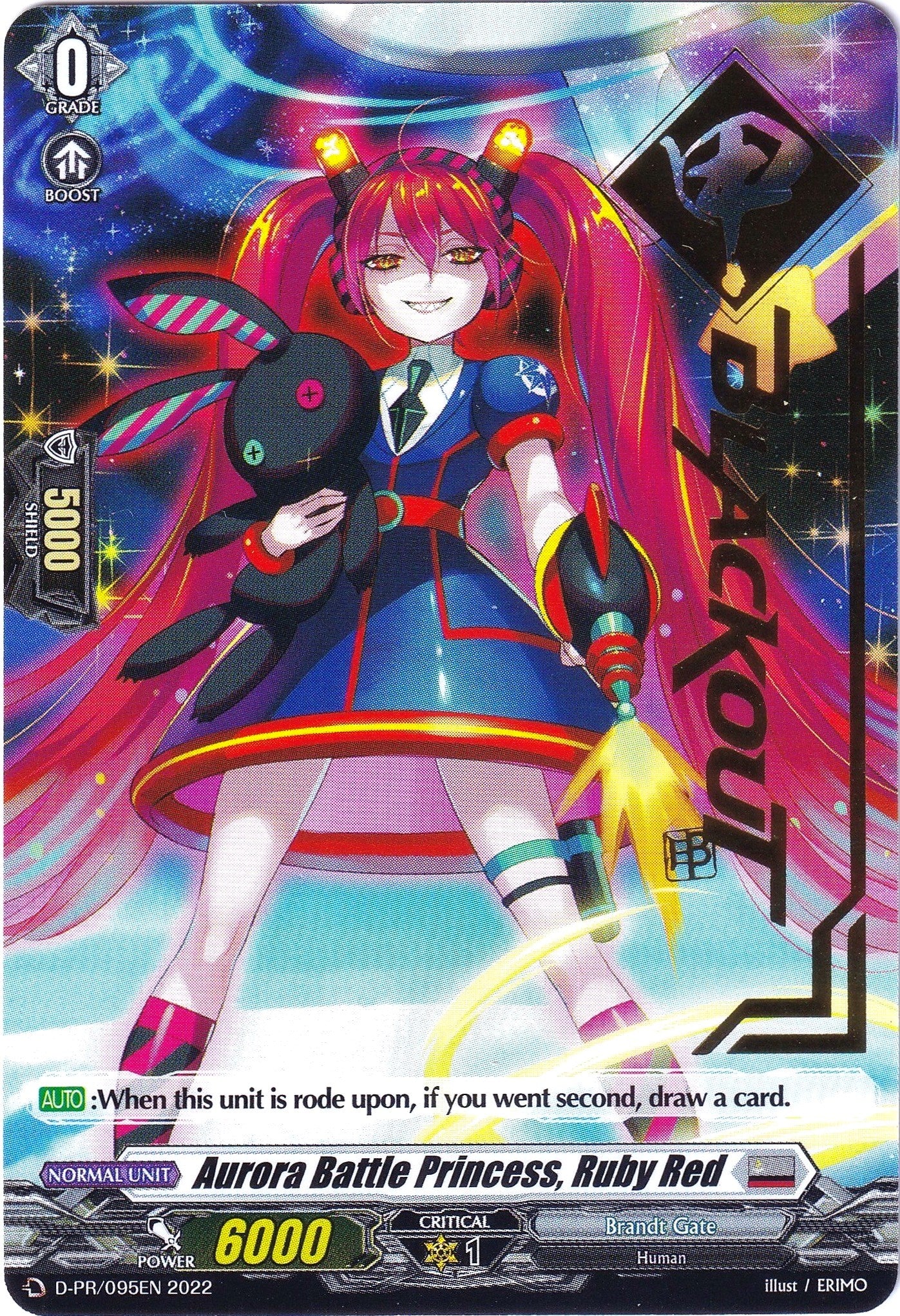 Aurora Battle Princess, Ruby Red (Hot Stamped) (D-PR/095EN 2022) [D Promo Cards] | Pegasus Games WI