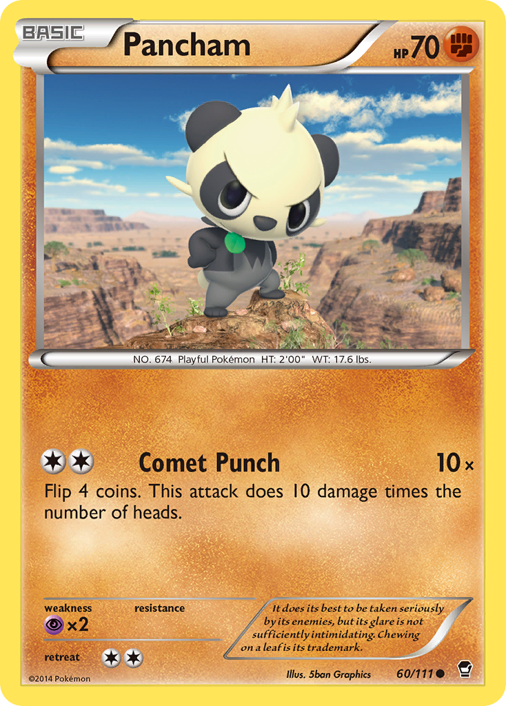 Pancham (60/111) [XY: Furious Fists] | Pegasus Games WI