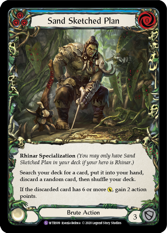 Sand Sketched Plan [U-WTR009] (Welcome to Rathe Unlimited)  Unlimited Rainbow Foil | Pegasus Games WI