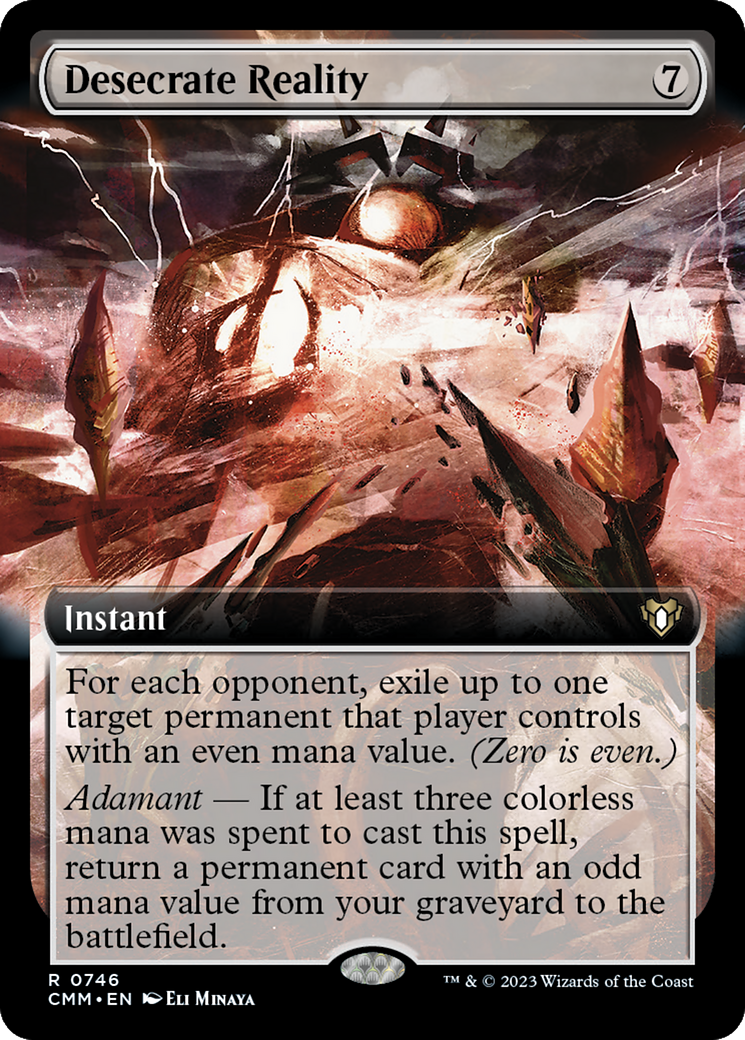 Desecrate Reality (Extended Art) [Commander Masters] | Pegasus Games WI