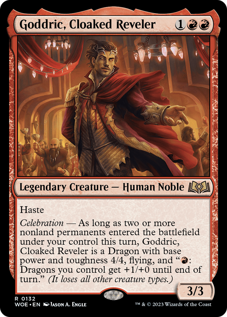 Goddric, Cloaked Reveler [Wilds of Eldraine] | Pegasus Games WI