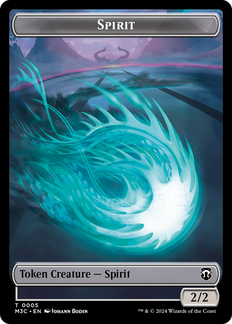 Eldrazi (Ripple Foil) // Spirit Double-Sided Token [Modern Horizons 3 Commander Tokens] | Pegasus Games WI