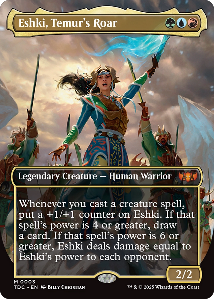 Eshki, Temur's Roar (Borderless) [Tarkir: Dragonstorm Commander] | Pegasus Games WI