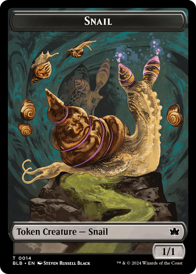 Snail // Thundertrap Trainer Double-Sided Token [Bloomburrow Tokens] | Pegasus Games WI