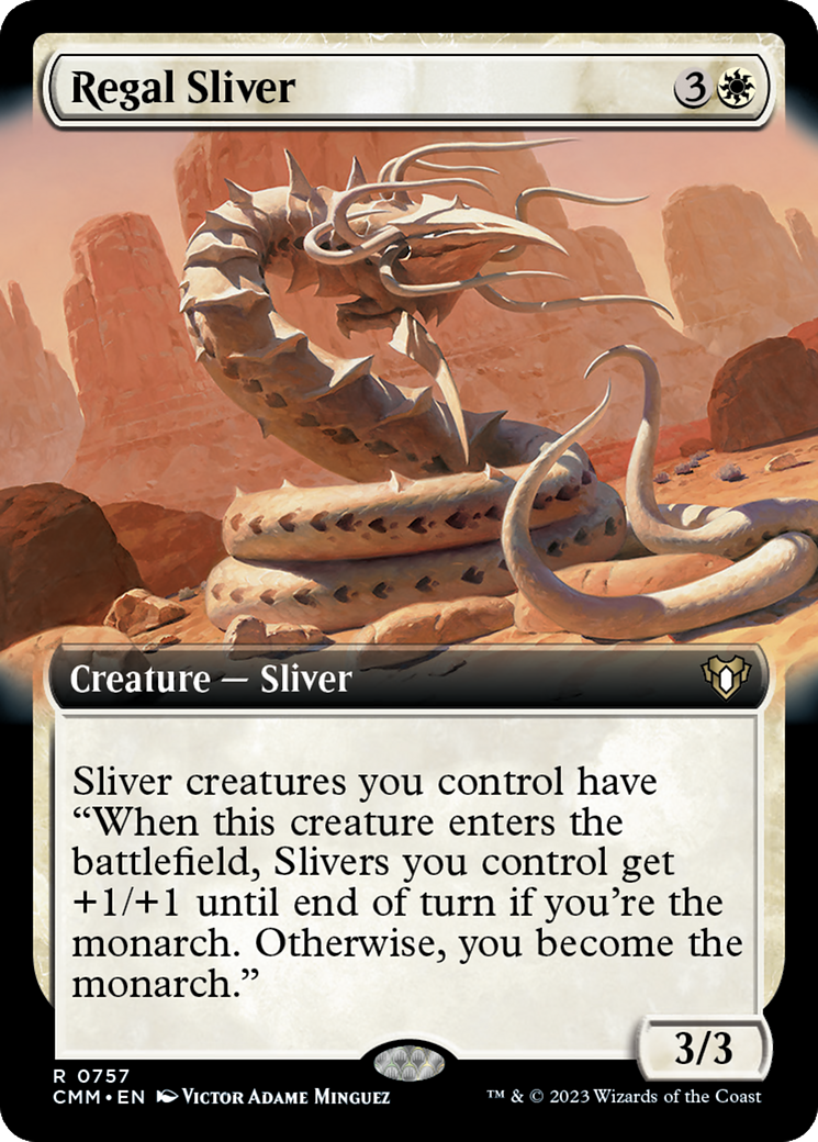 Regal Sliver (Extended Art) [Commander Masters] | Pegasus Games WI