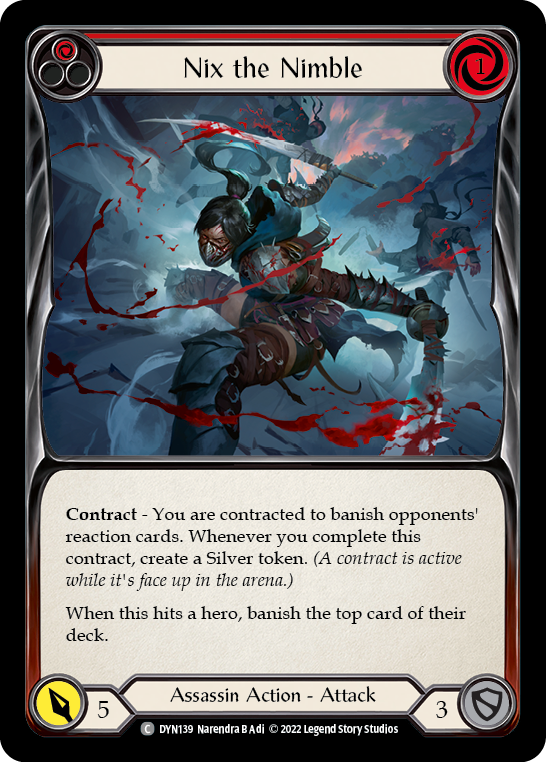 Nix the Nimble (Red) [DYN139] (Dynasty)  Rainbow Foil | Pegasus Games WI