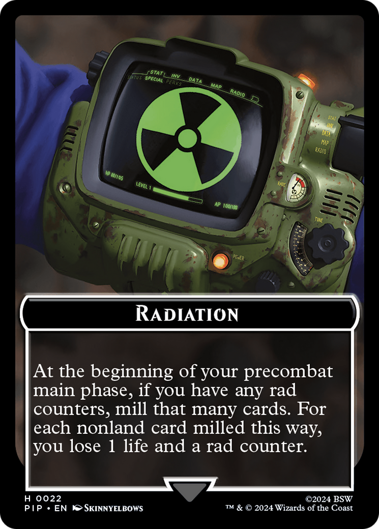 Radiation // Human Soldier Double-Sided Token [Fallout Tokens] | Pegasus Games WI