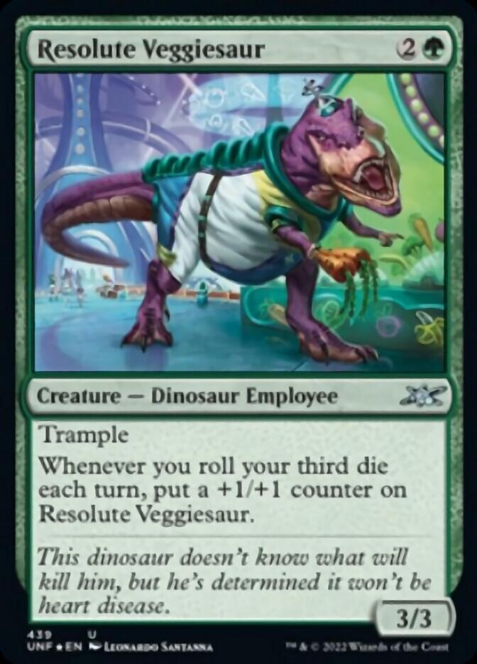 Resolute Veggiesaur (Galaxy Foil) [Unfinity] | Pegasus Games WI