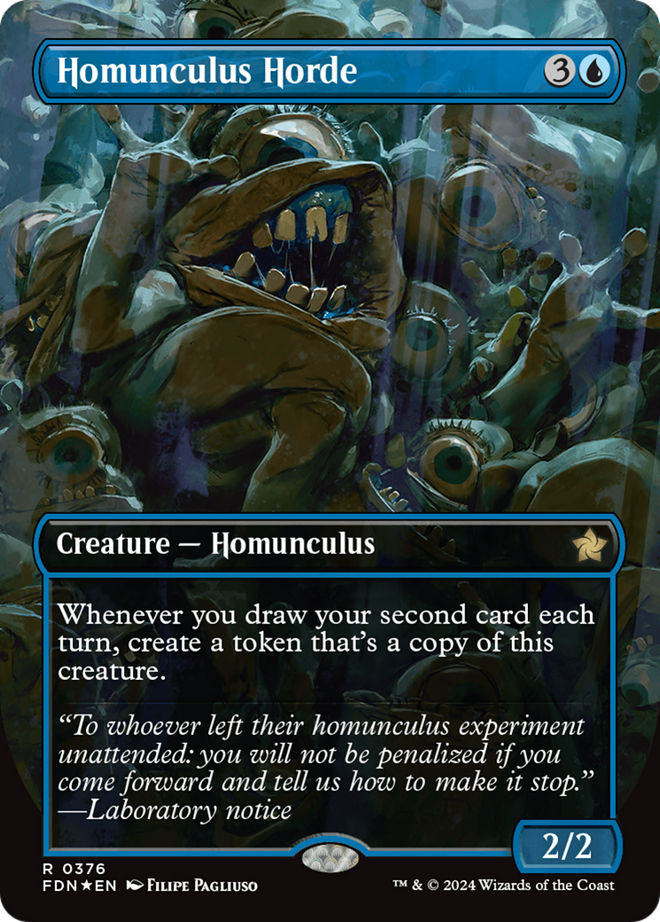 Homunculus Horde (Borderless) (Mana Foil) [Foundations] | Pegasus Games WI