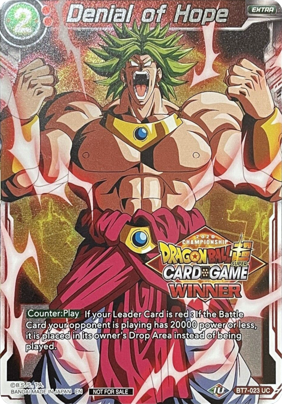 Denial of Hope (Winner Stamped) (BT7-023) [Tournament Promotion Cards] | Pegasus Games WI