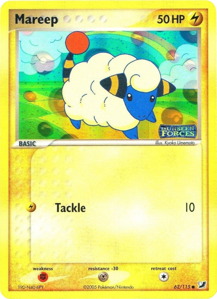 Mareep (62/115) (Stamped) [EX: Unseen Forces] | Pegasus Games WI