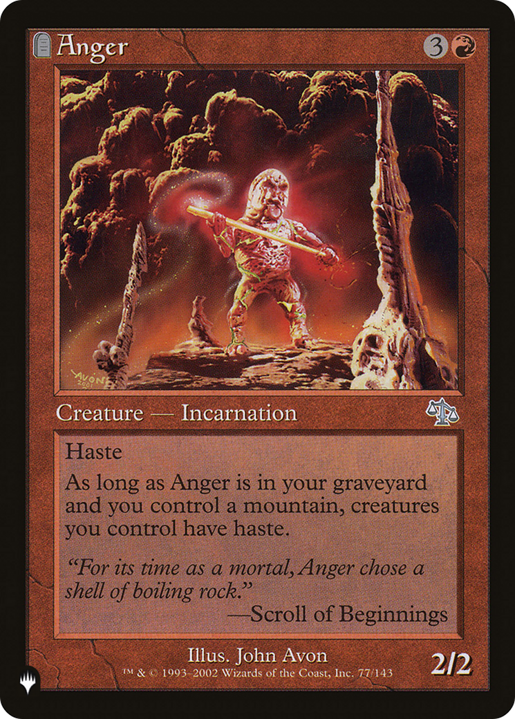 Anger (JUD) [The List Reprints] | Pegasus Games WI