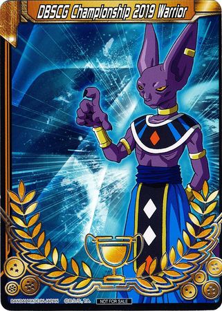 DBSCG Championship 2019 Warrior (Merit Card) - Universe 7 "Beerus" (7) [Tournament Promotion Cards] | Pegasus Games WI