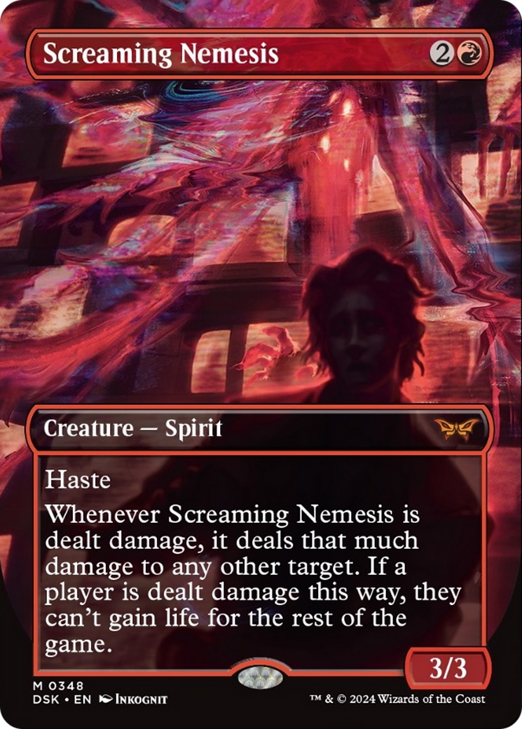 Screaming Nemesis (Borderless) [Duskmourn: House of Horror] | Pegasus Games WI