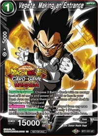 Vegeta, Making an Entrance (Top 16 Winner) (BT7-101) [Tournament Promotion Cards] | Pegasus Games WI