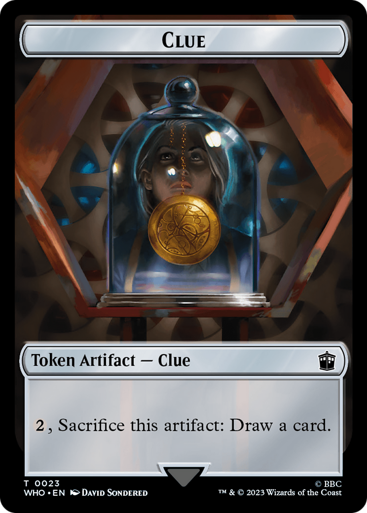 Human (0005) // Clue (0023) Double-Sided Token [Doctor Who Tokens] | Pegasus Games WI