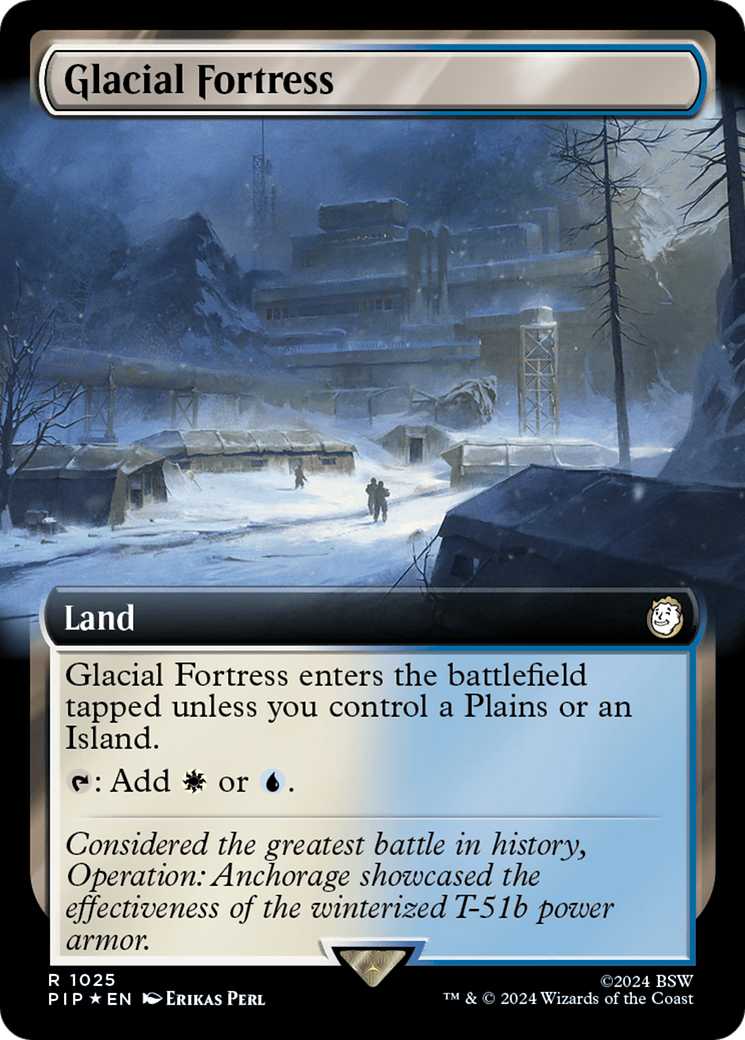 Glacial Fortress (Extended Art) (Surge Foil) [Fallout] | Pegasus Games WI