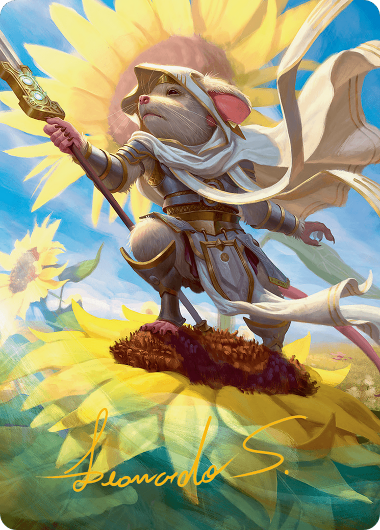 Elspeth, Sun's Champion Art Card (Gold-Stamped Signature) [Bloomburrow Art Series] | Pegasus Games WI