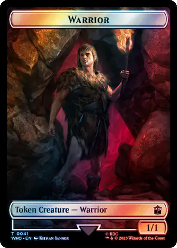 Warrior // Clue (0053) Double-Sided Token (Surge Foil) [Doctor Who Tokens] | Pegasus Games WI