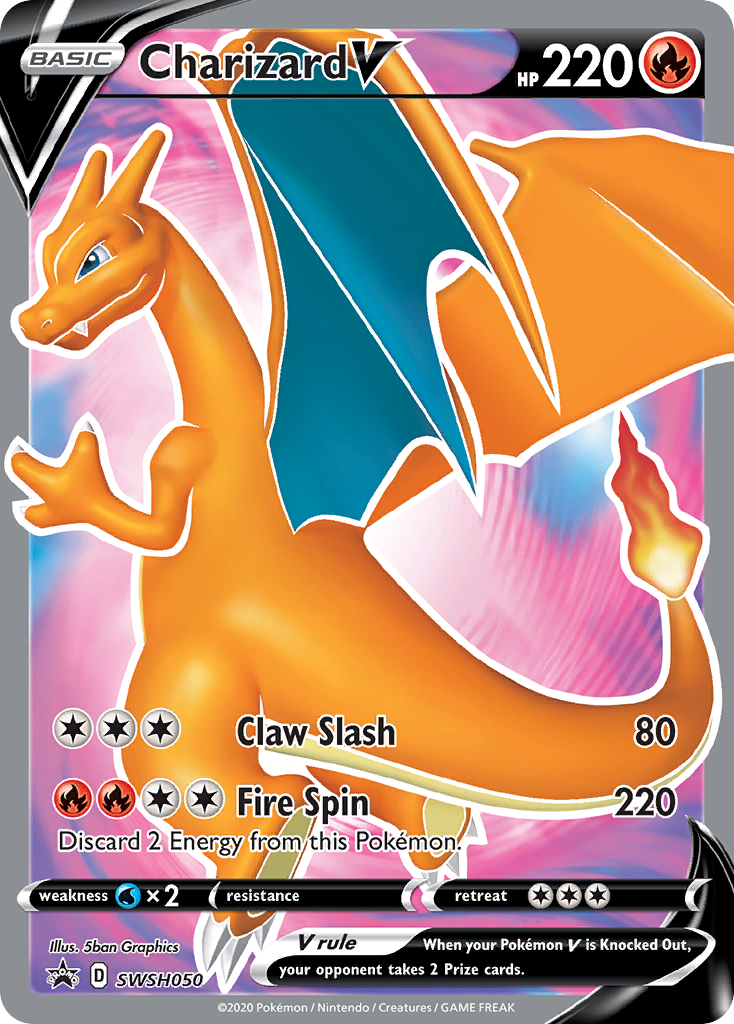 Charizard V (SWSH050) [Sword & Shield: Black Star Promos] | Pegasus Games WI