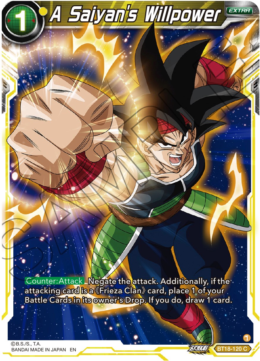 A Saiyan's Willpower (BT18-120) [Dawn of the Z-Legends] | Pegasus Games WI