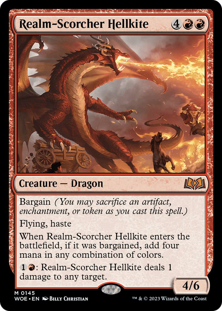 Realm-Scorcher Hellkite [Wilds of Eldraine] | Pegasus Games WI