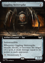 Giggling Skitterspike (Extended Art) [Duskmourn: House of Horror Commander] | Pegasus Games WI