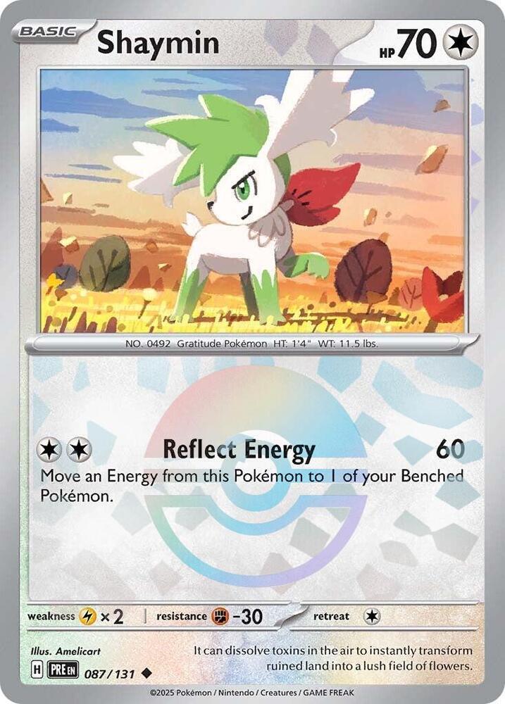 Shaymin (087/131) (Poke Ball Pattern) [Scarlet & Violet: Prismatic Evolutions] | Pegasus Games WI