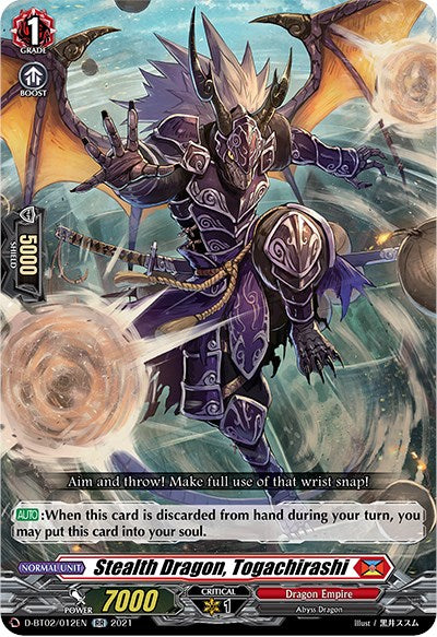 Stealth Dragon, Togachirashi (D-BT02/012EN) [A Brush with the Legends] | Pegasus Games WI