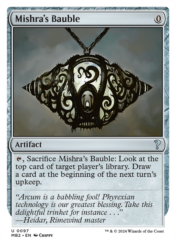 Mishra's Bauble (White Border) [Mystery Booster 2] | Pegasus Games WI