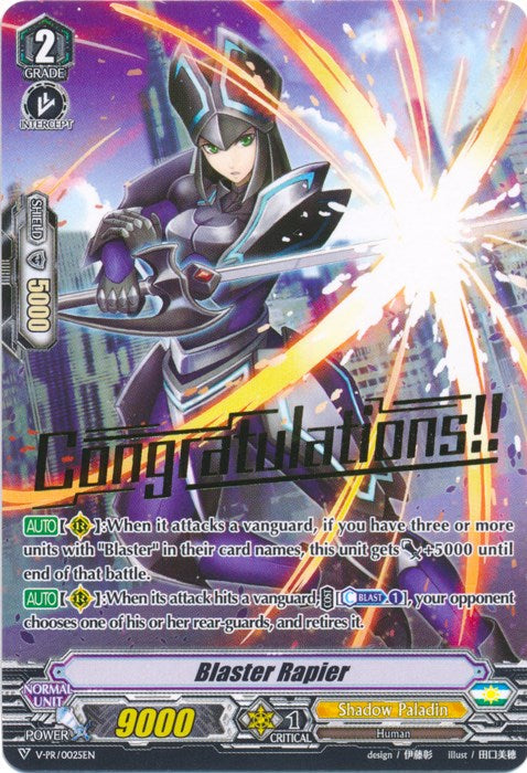 Blaster Rapier (Hot Stamped) (V-PR/0025EN) [V Promo Cards] | Pegasus Games WI