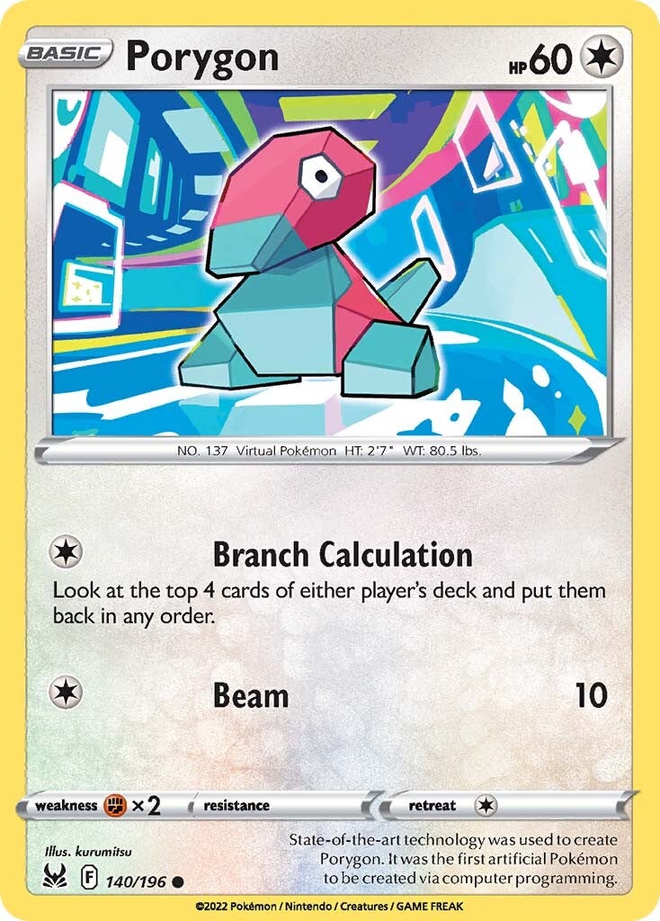 Porygon (140/196) [Sword & Shield: Lost Origin] | Pegasus Games WI