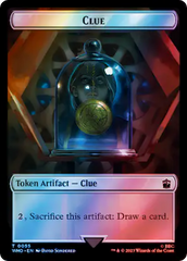 Human (0038) // Clue (0055) Double-Sided Token (Surge Foil) [Doctor Who Tokens] | Pegasus Games WI