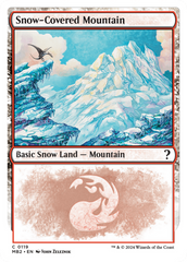 Snow-Covered Mountain (White Border) [Mystery Booster 2] | Pegasus Games WI