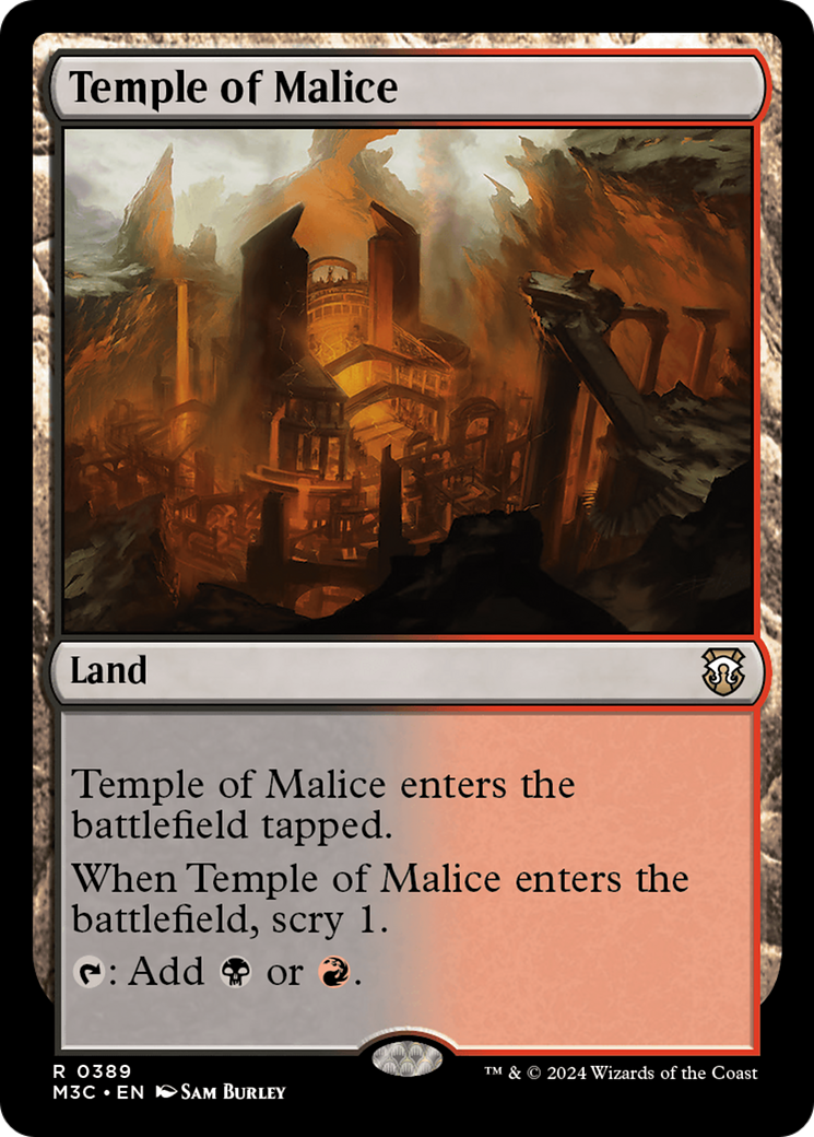 Temple of Malice (Ripple Foil) [Modern Horizons 3 Commander] | Pegasus Games WI