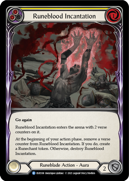 Runeblood Incantation (Yellow) [EVR108] (Everfest)  1st Edition Normal | Pegasus Games WI