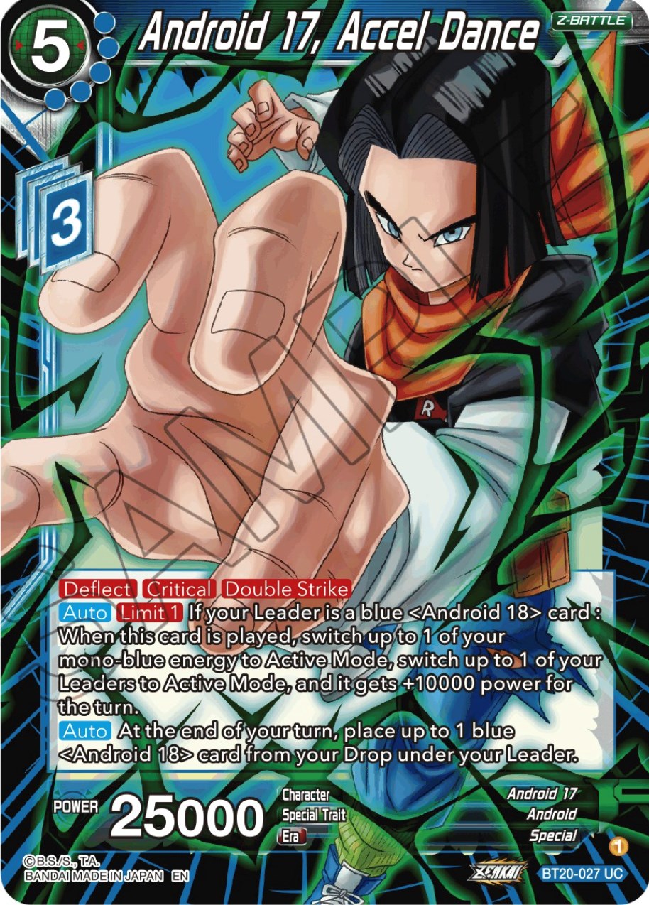 Android 17, Accel Dance (BT20-027) [Power Absorbed] | Pegasus Games WI