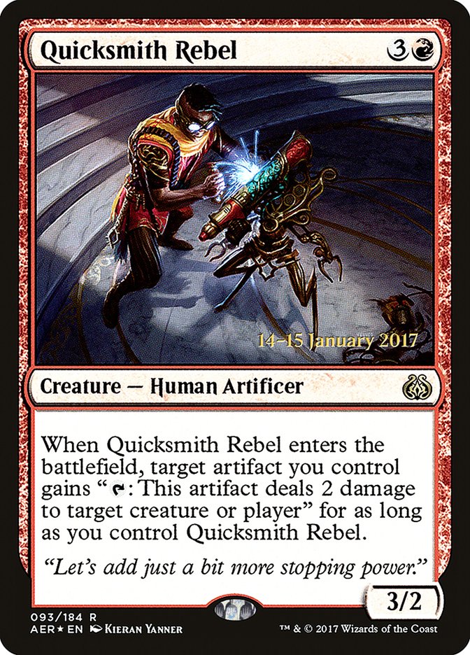 Quicksmith Rebel [Aether Revolt Prerelease Promos] | Pegasus Games WI