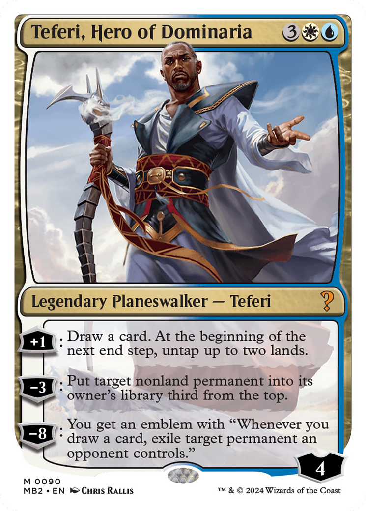 Teferi, Hero of Dominaria (White Border) [Mystery Booster 2] | Pegasus Games WI