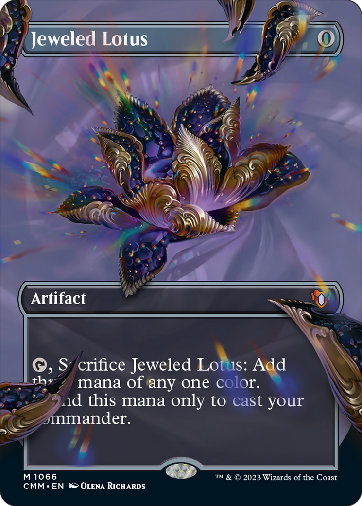 Jeweled Lotus (Borderless Textured Foil Frame Break) [Commander Masters] | Pegasus Games WI