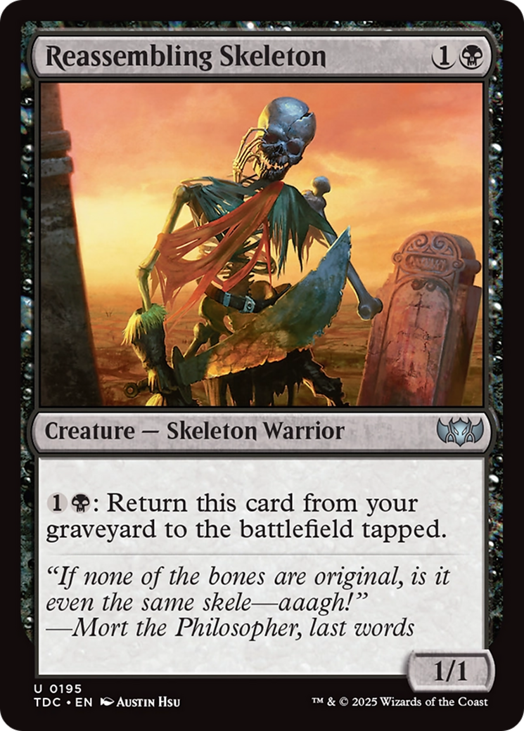 Reassembling Skeleton [Tarkir: Dragonstorm Commander] | Pegasus Games WI