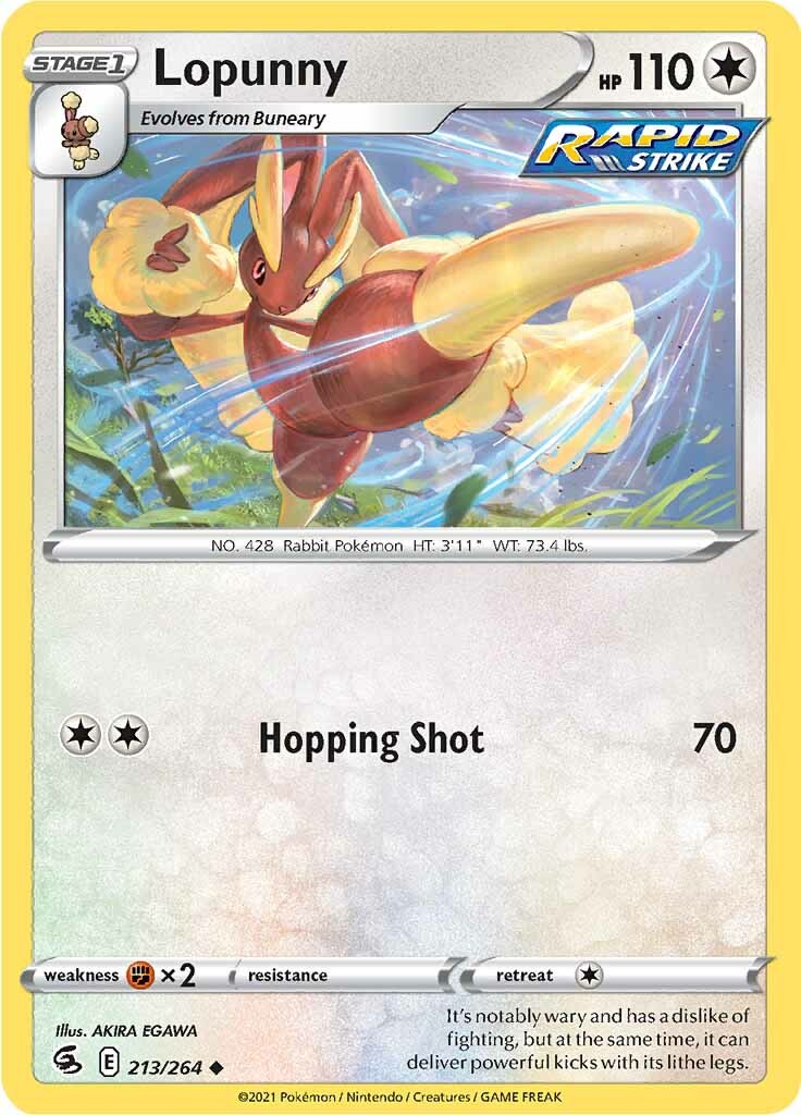 Lopunny (213/264) [Sword & Shield: Fusion Strike] | Pegasus Games WI