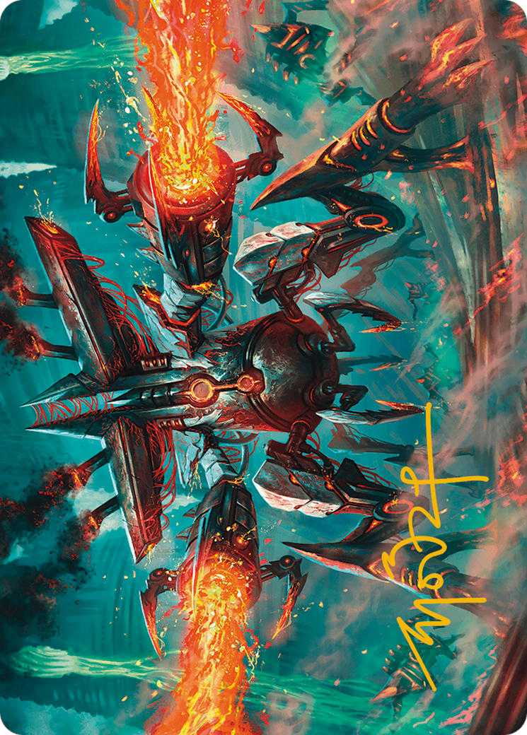 Exterminator Magmarch Art Card (Gold-Stamped Signature) [Modern Horizons 3 Art Series] | Pegasus Games WI