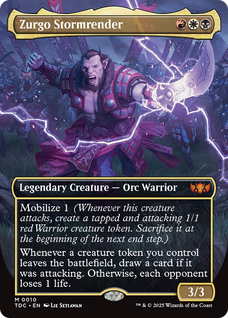 Zurgo Stormrender (Borderless) [Tarkir: Dragonstorm Commander] | Pegasus Games WI