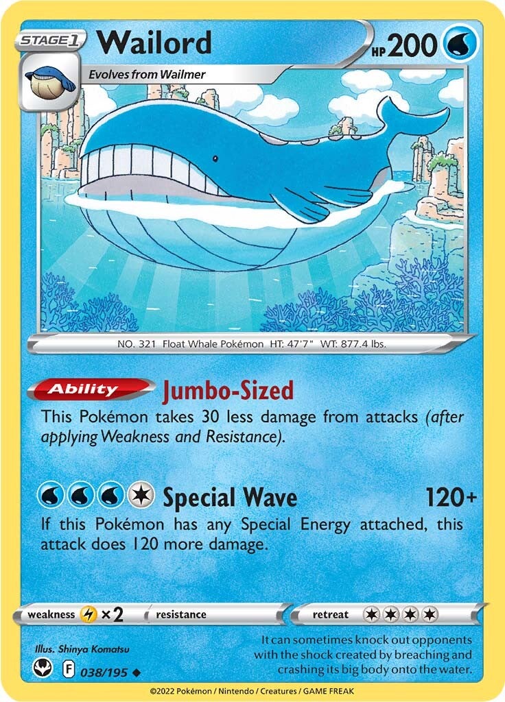 Wailord (038/195) [Sword & Shield: Silver Tempest] | Pegasus Games WI