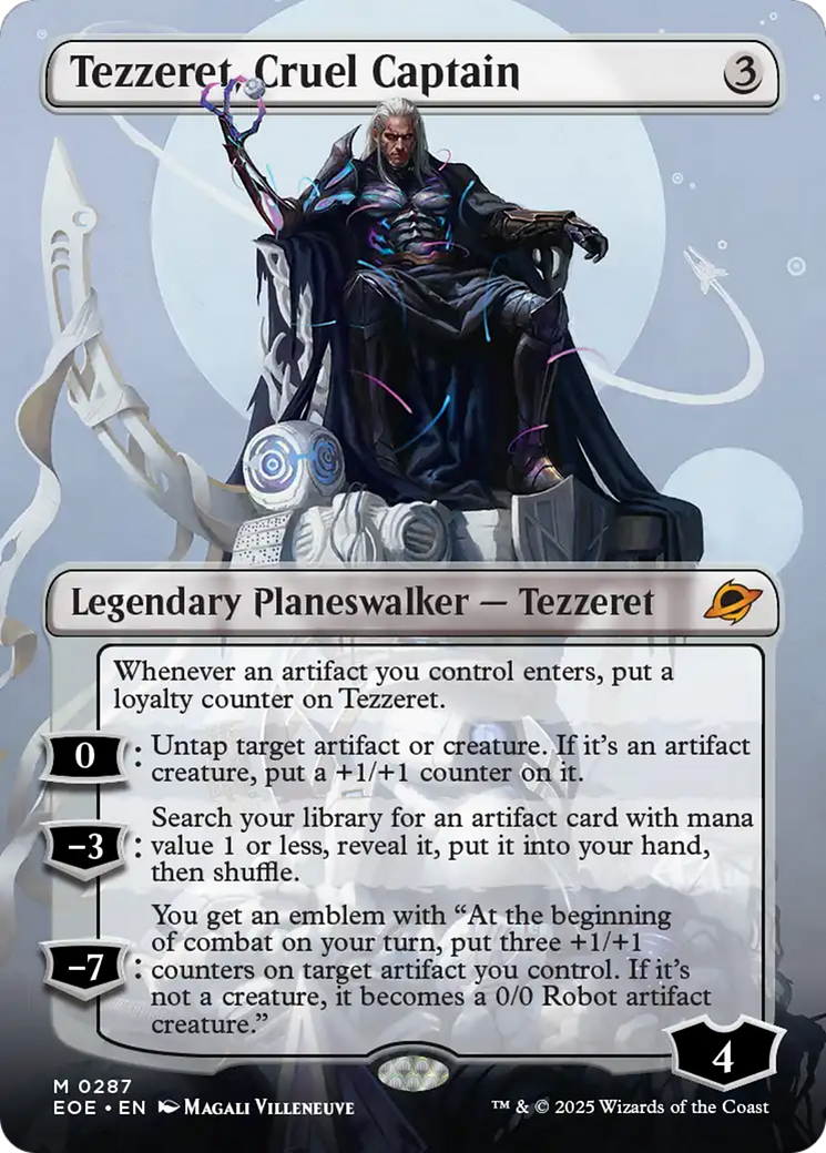 Tezzeret, Cruel Captain (Borderless) [Edge of Eternities] | Pegasus Games WI