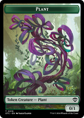Plant // Sand Warrior Double-Sided Token [Outlaws of Thunder Junction Commander Tokens] | Pegasus Games WI