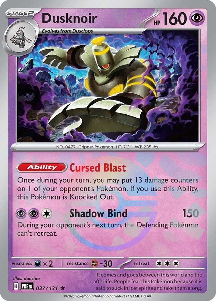 Dusknoir (037/131) (Poke Ball Pattern) [Scarlet & Violet: Prismatic Evolutions] | Pegasus Games WI