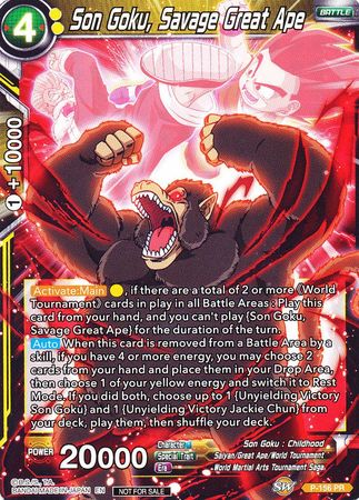 Son Goku, Savage Great Ape (Power Booster) (P-156) [Promotion Cards] | Pegasus Games WI