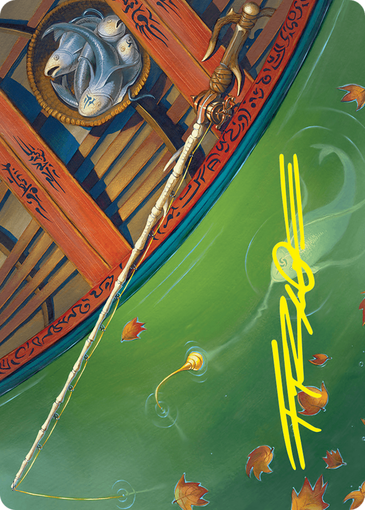 Fishing Pole Art Card (18/54) (Gold-Stamped Signature) [Foundations Art Series] | Pegasus Games WI